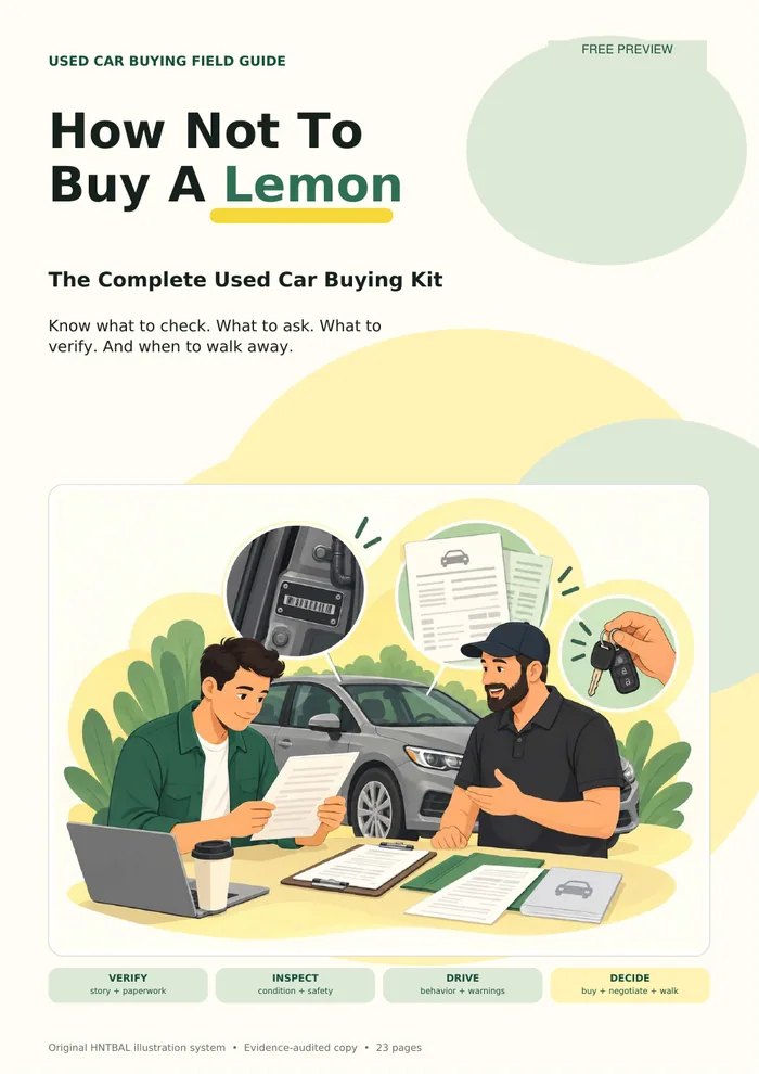 Cover of the How Not to Buy a Lemon free guide preview